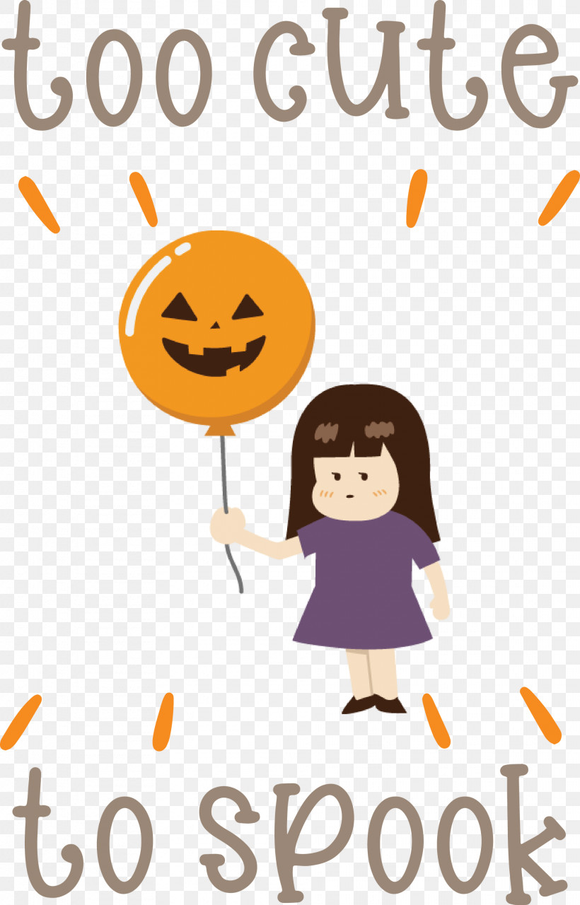 Halloween Too Cute To Spook Spook, PNG, 1921x3000px, Halloween, Behavior, Cartoon, Happiness, Human Download Free