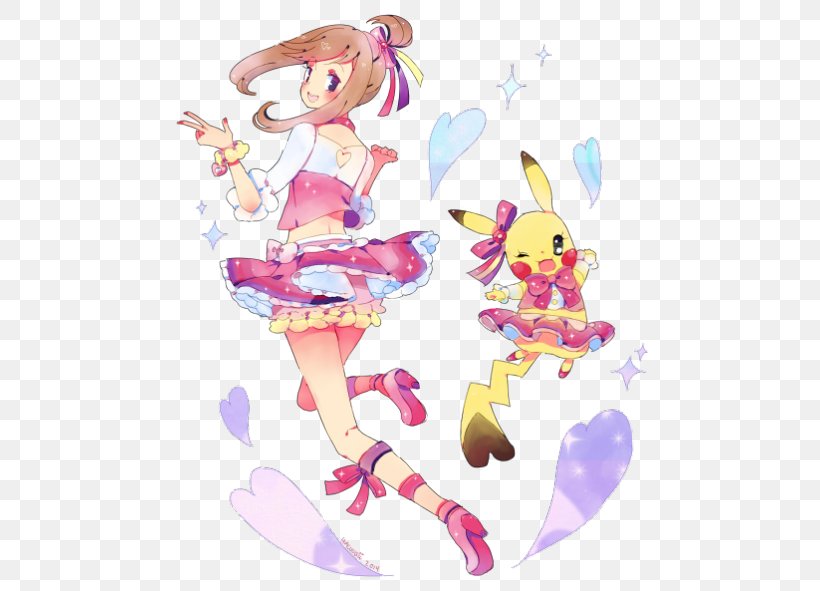 Pokémon Omega Ruby And Alpha Sapphire May Pikachu Hoenn, PNG, 500x591px, Watercolor, Cartoon, Flower, Frame, Heart Download Free