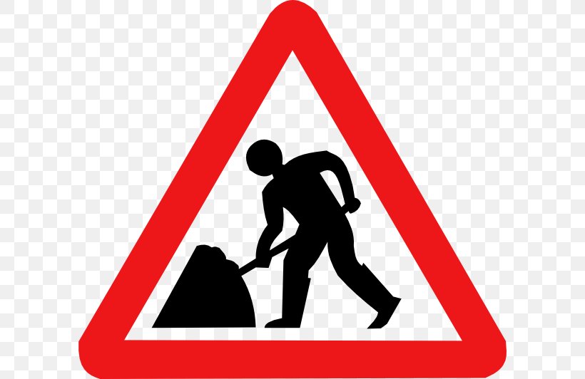 Roadworks Traffic Sign, PNG, 600x532px, Roadworks, Area, Brand, Carriageway, Highway Download Free