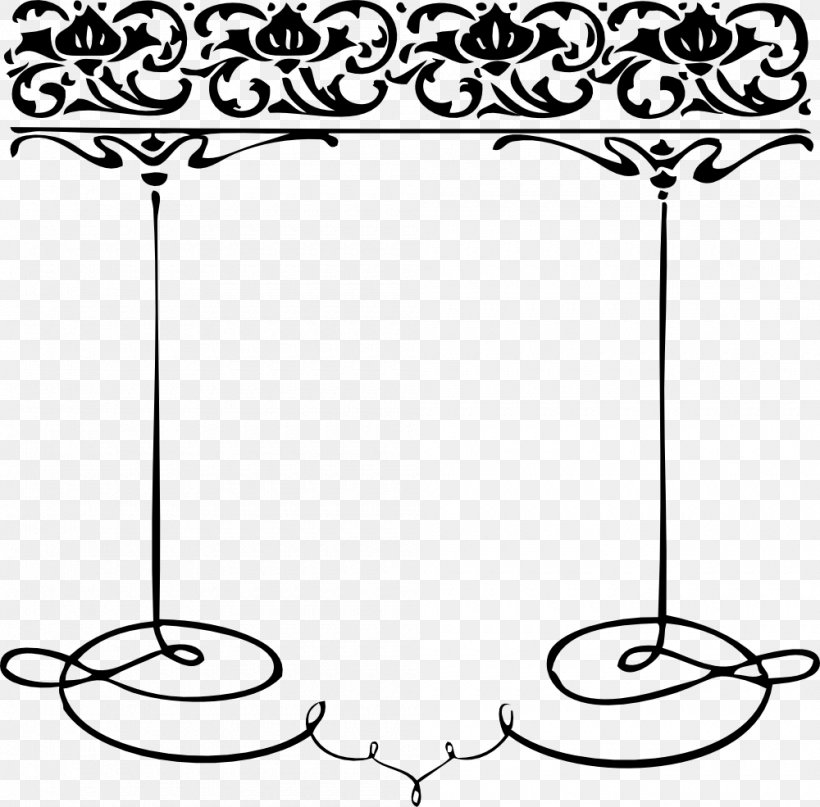 Borders And Frames Picture Frames Clip Art, PNG, 1000x985px, Borders And Frames, Area, Art, Black And White, Decorative Arts Download Free