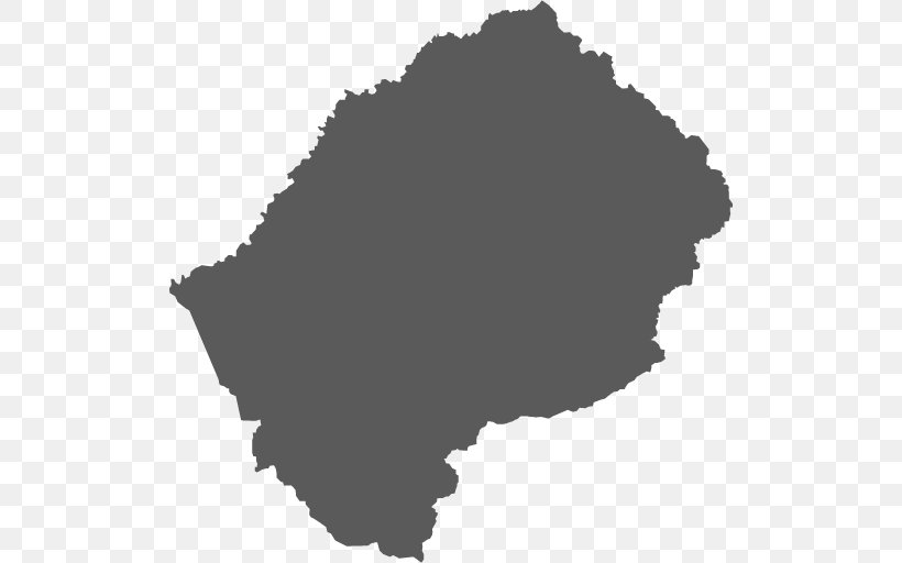 Lesotho Map, PNG, 512x512px, Lesotho, Black, Black And White, Flag, Flag Of Lesotho Download Free