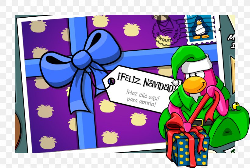 Club Penguin Entertainment Inc Gift December Currency, PNG, 834x563px, Club Penguin Entertainment Inc, Cartoon, Character, Club Penguin, Coin Download Free