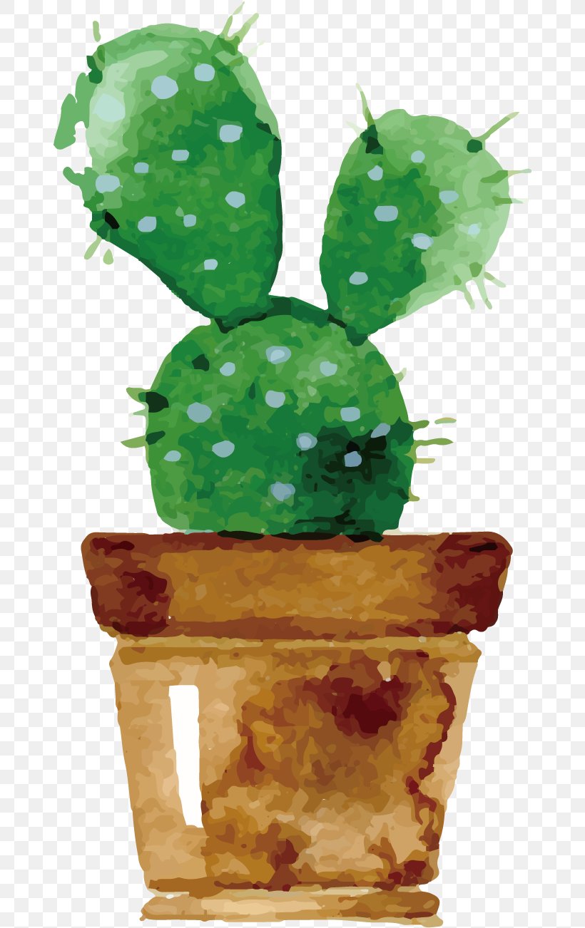 Watercolor Painting Cactus Succulent Plant Drawing, PNG, 671x1302px, Watercolor Painting, Art, Barbary Fig, Cactus, Cactus Garden Download Free