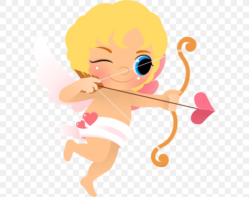 Cupid Valentine's Day Clip Art, PNG, 600x650px, Watercolor, Cartoon, Flower, Frame, Heart Download Free