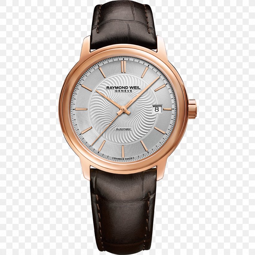 RAYMOND WEIL Maestro Automatic Watch Watch Strap, PNG, 1000x1000px, Raymond Weil, Automatic Watch, Bracelet, Brand, Brown Download Free