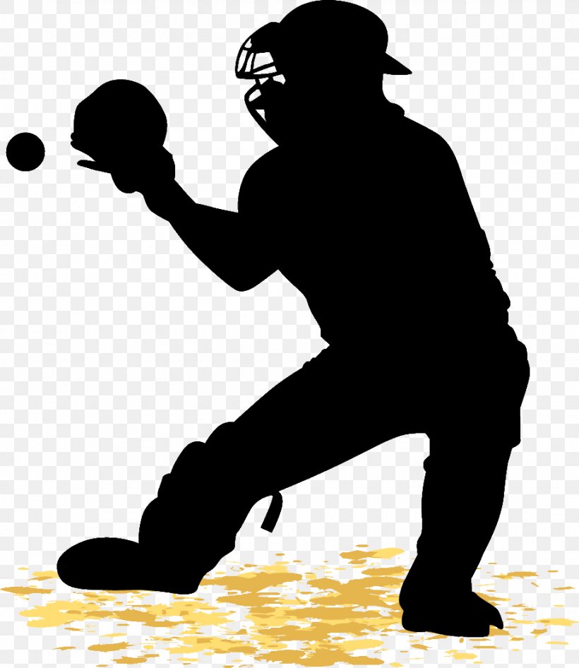 Baseball Catcher Pitcher Sport Wall Decal, PNG, 919x1061px, Baseball, Baseball Glove, Baseball Player, Baseball Umpire, Black And White Download Free