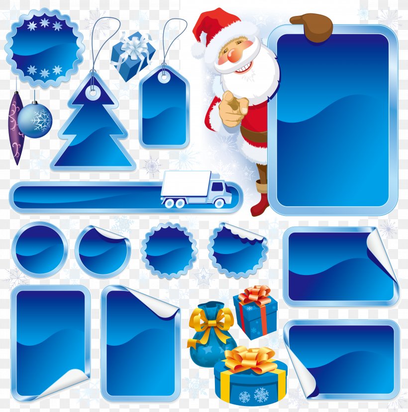 Christmas Sales Label Sticker, PNG, 3721x3754px, Christmas, Blue, Christmas Gift, Gift, Label Download Free