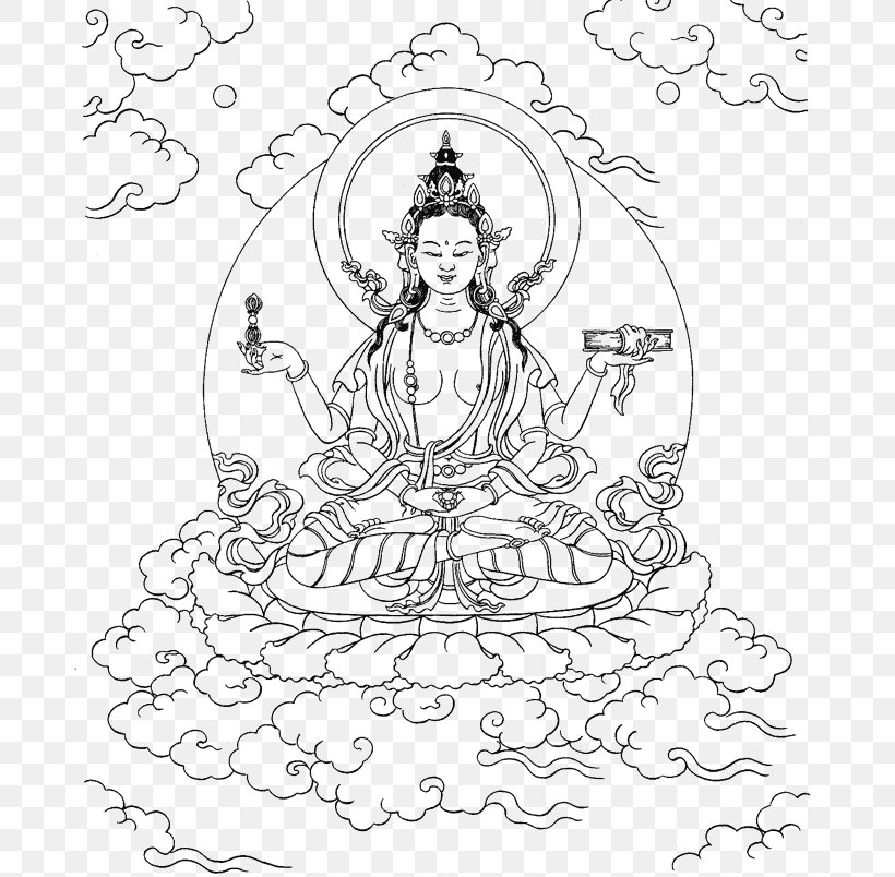 Heart Sutra Prajnaparamita Buddhism Manjushri Buddhahood, PNG, 700x804px, Heart Sutra, Art, Artwork, Black And White, Bodhisattva Download Free