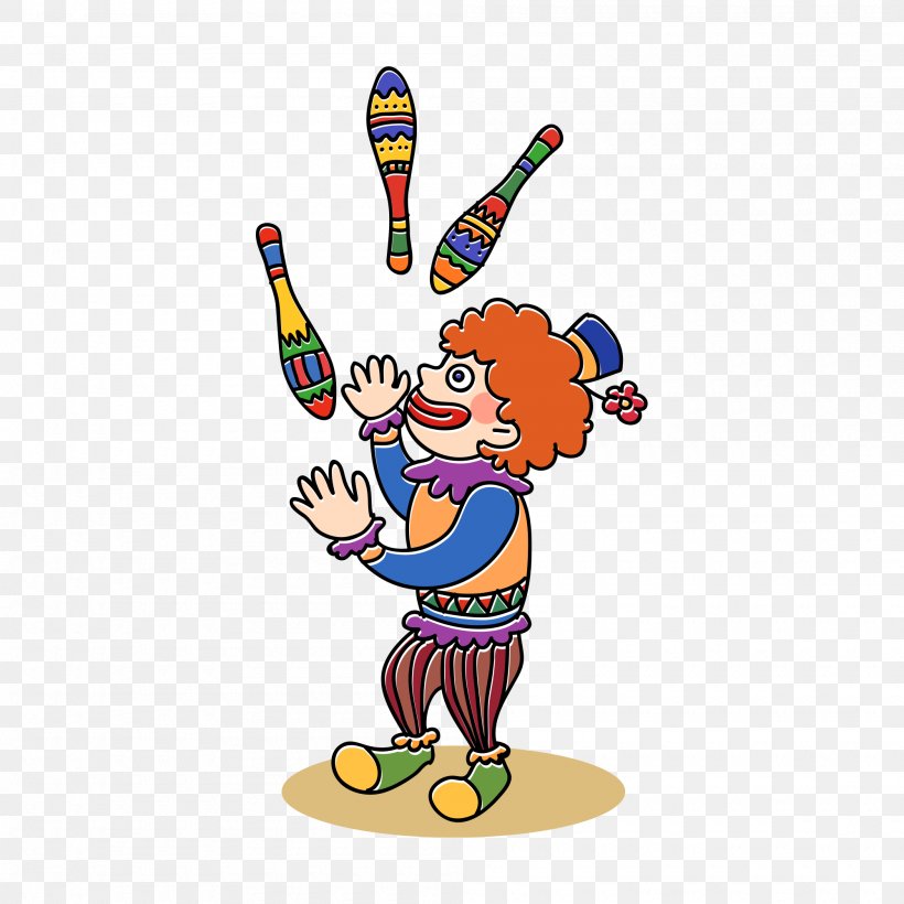 Circus Clown Juggling Euclidean Vector, PNG, 2000x2000px, Circus, Art, Cartoon, Character, Circus Clown Download Free