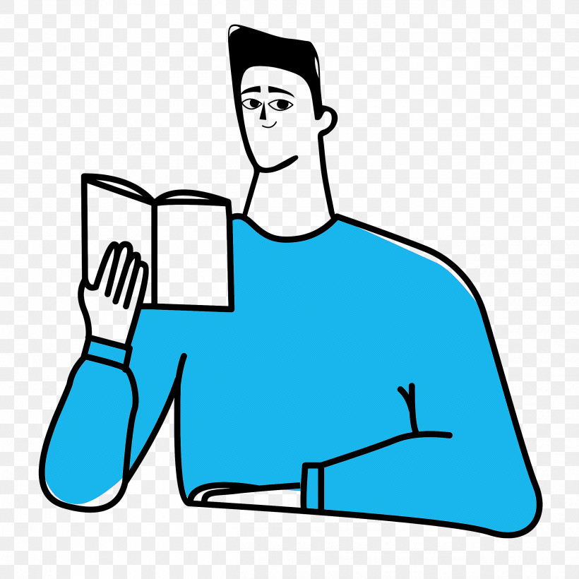 Reading Book, PNG, 2500x2500px, Reading Book, Business, Digital Marketing, Line Art, Male Download Free