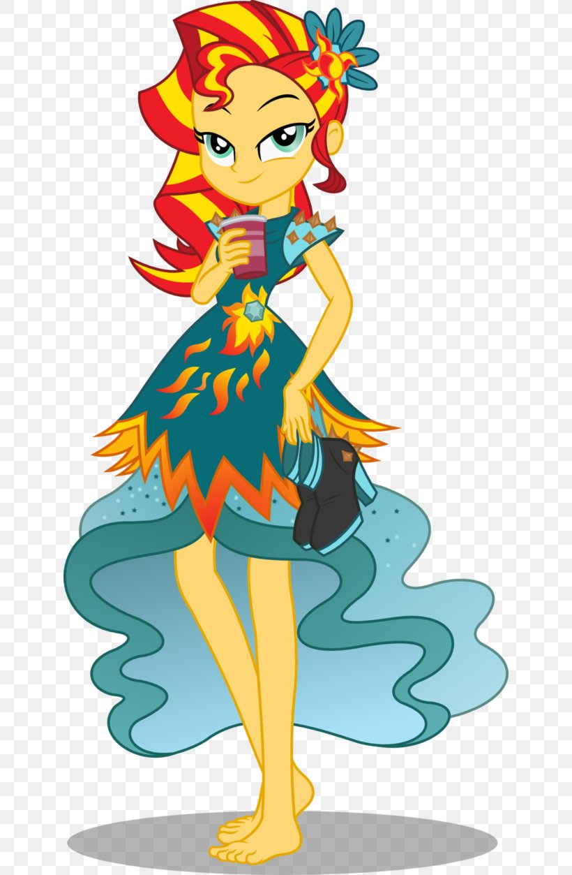 Sunset Shimmer Applejack Princess Luna My Little Pony: Equestria Girls My Little Pony: Friendship Is Magic, PNG, 638x1253px, Watercolor, Cartoon, Flower, Frame, Heart Download Free