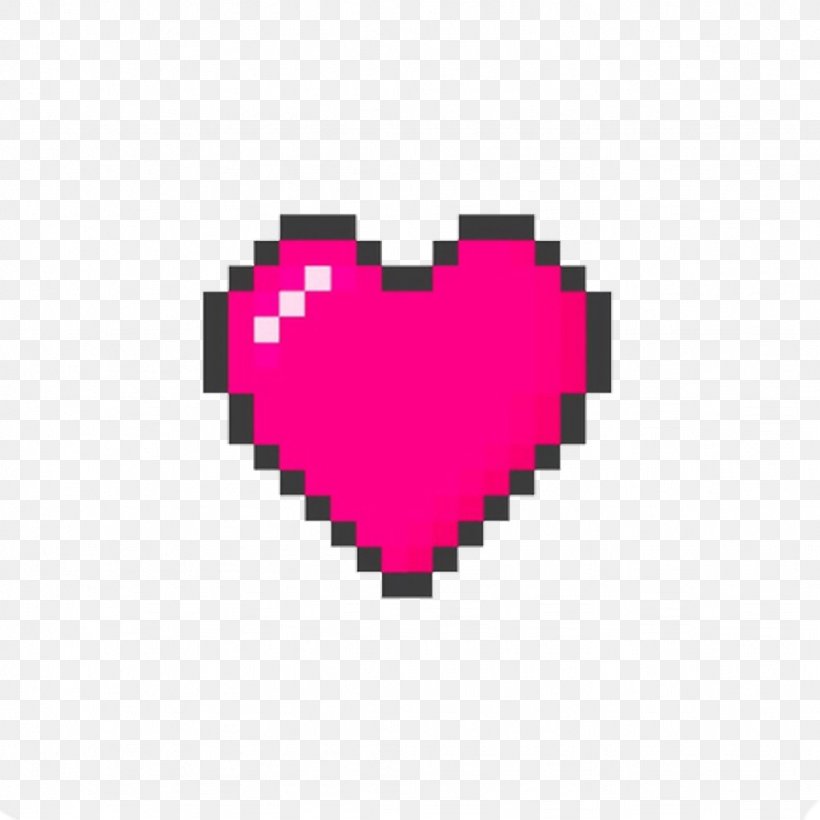 T-shirt Heart Pixel Art 8-bit Color, PNG, 1024x1024px, Watercolor, Cartoon, Flower, Frame, Heart Download Free