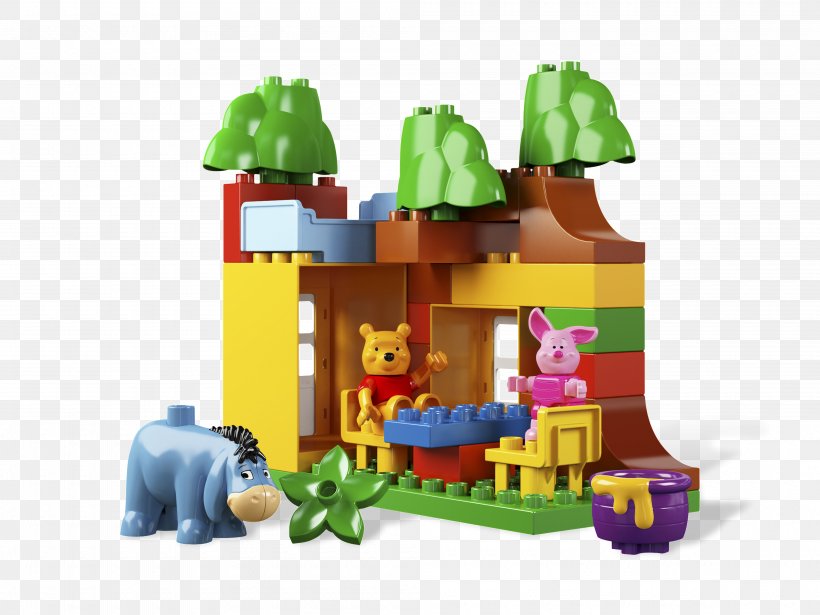 Winnie-the-Pooh Piglet Eeyore Toy Block Lego Duplo, PNG, 4000x3000px, Watercolor, Cartoon, Flower, Frame, Heart Download Free