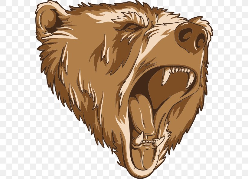 Brown Bear Grizzly Bear Clip Art, PNG, 590x591px, Bear, Bear Attack, Big Cats, Brown Bear, Carnivoran Download Free