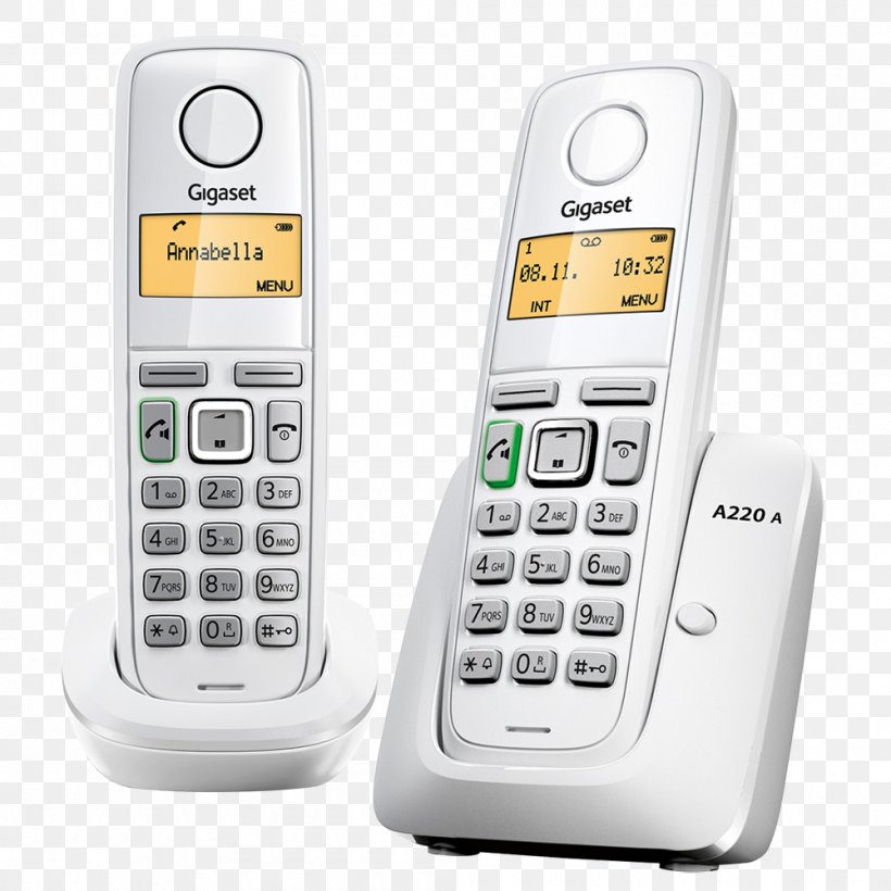 Cordless Telephone Gigaset Communications Home & Business Phones Wireless, PNG, 1000x1000px, Cordless Telephone, Answering Machine, Answering Machines, Caller Id, Cellular Network Download Free