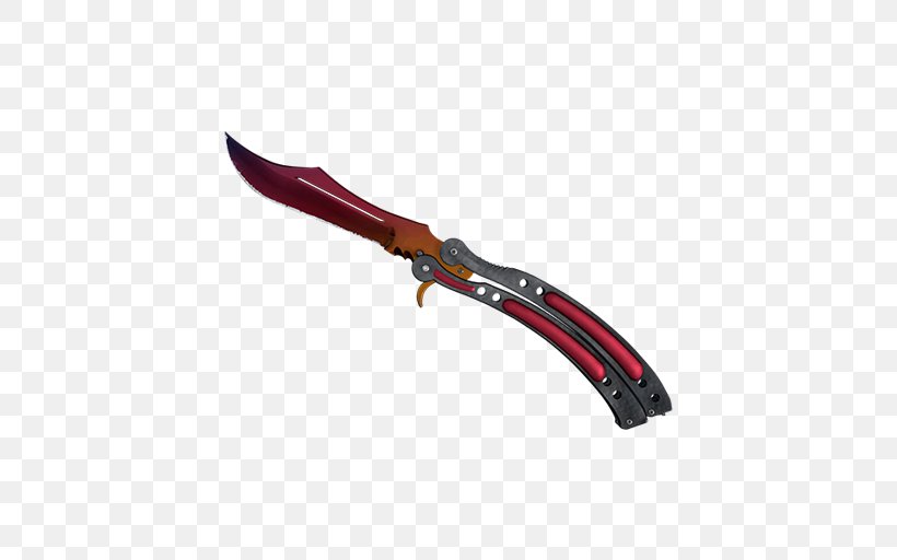 Counter-Strike: Global Offensive Butterfly Knife Weapon Karambit, PNG, 512x512px, Counterstrike Global Offensive, Bayonet, Blade, Bowie Knife, Butterfly Knife Download Free
