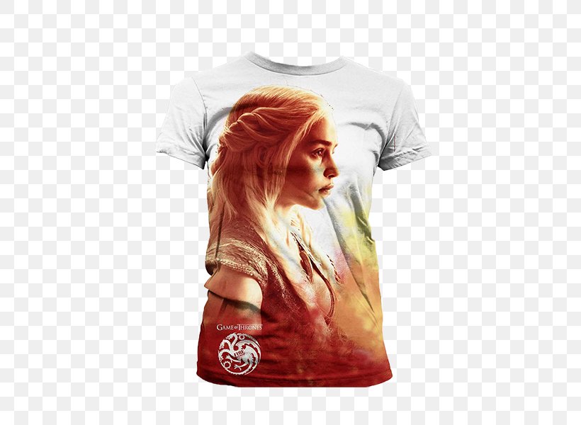 T-shirt Daenerys Targaryen Sleeve Woman, PNG, 600x600px, Tshirt, Blouse, Clothing, Clothing Accessories, Collar Download Free