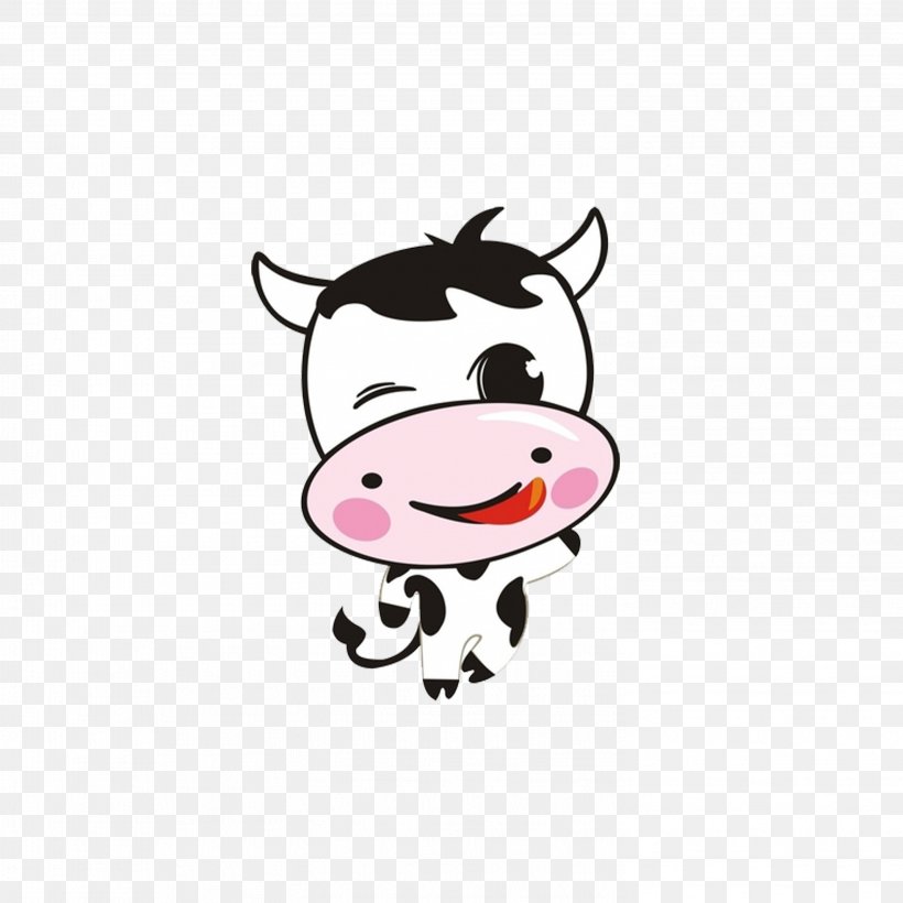 Holstein Friesian Cattle Lakenvelder Cattle British White Cattle Ice Cream Beef Cattle, PNG, 2953x2953px, Cattle, Animation, Avatar, Black And White, Cartoon Download Free
