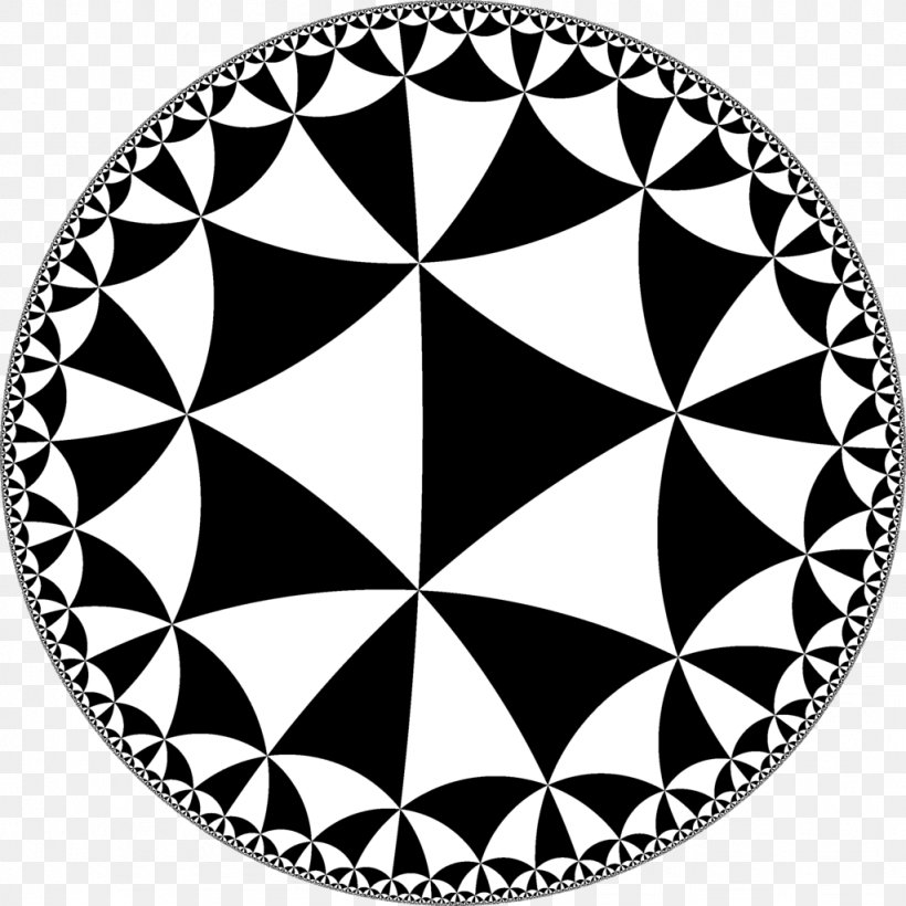 Tessellation Schwarz Triangle Geometry Mathematics, PNG, 1024x1024px, Tessellation, Area, Black, Black And White, Complex Analysis Download Free