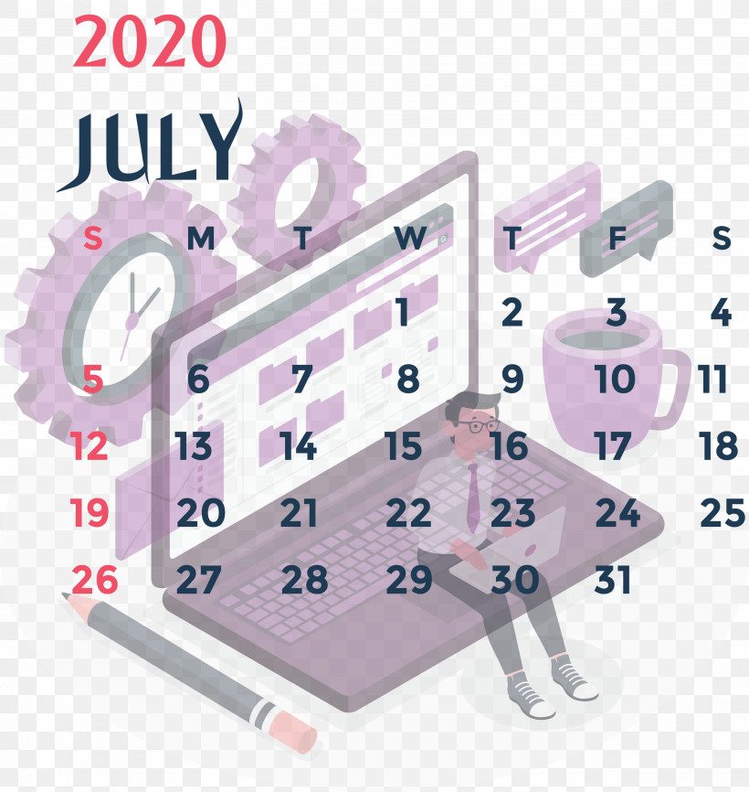 July 2020 Printable Calendar July 2020 Calendar 2020 Calendar, PNG, 2838x3000px, 2020 Calendar, July 2020 Printable Calendar, Business, Enterprise, July 2020 Calendar Download Free