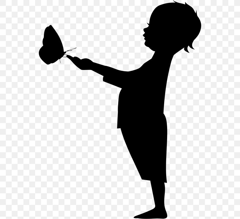 Silhouette Child Clip Art, PNG, 556x748px, Silhouette, Arm, Black And White, Child, Human Behavior Download Free