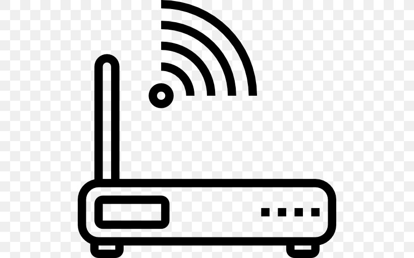 Wireless Router Wi-Fi Wireless Access Points, PNG, 512x512px, Wireless Router, Area, Black, Black And White, Brand Download Free