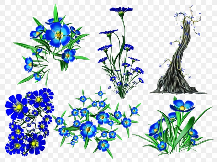 Blue Flower Plant Cobalt Blue Bluebonnet, PNG, 1024x768px, Watercolor, Aquarium Decor, Blue, Bluebonnet, Cobalt Blue Download Free