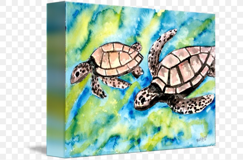 Loggerhead Sea Turtle Gallery Wrap Canvas, PNG, 650x541px, Loggerhead Sea Turtle, Acrylic Paint, Art, Brush, Canvas Download Free