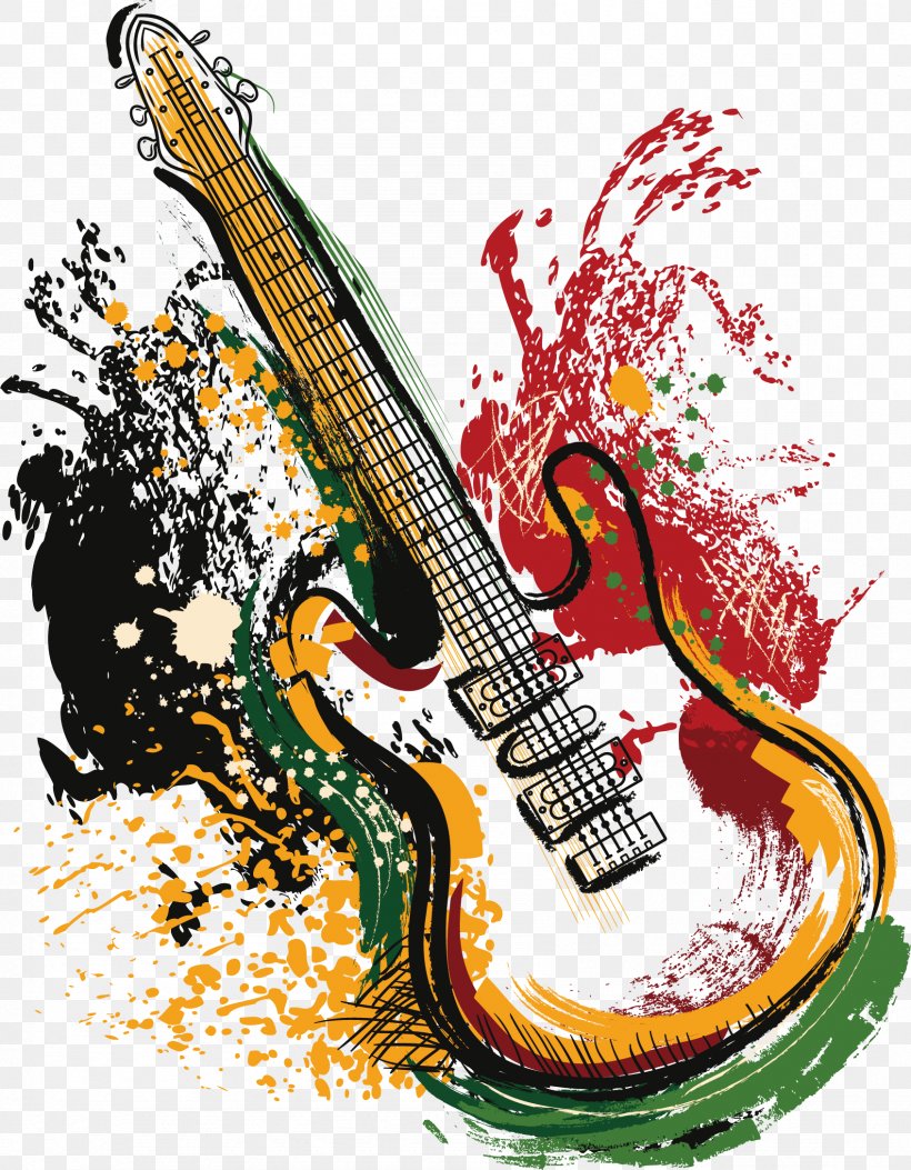 Electric Guitar Grunge Poster, PNG, 1694x2176px, Electric Guitar, Art, Drawing, Grunge, Guitar Download Free