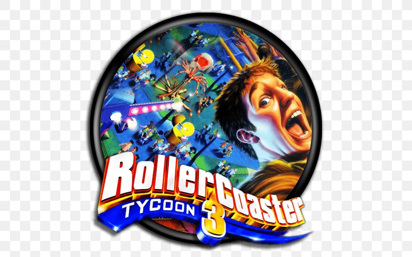 RollerCoaster Tycoon 3 Roller Coaster Amusement Park Video Game Entertainment, PNG, 512x512px, Rollercoaster Tycoon 3, Amusement Park, Business Magnate, Entertainment, Game Download Free