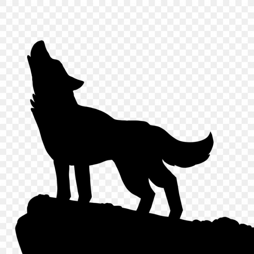 Gray Wolf Silhouette Drawing Clip Art, PNG, 894x894px, Gray Wolf, Art, Black, Black And White, Black Wolf Download Free