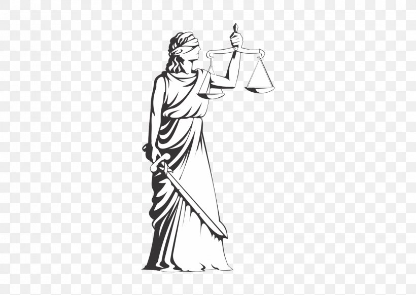 Lady Justice Themis Clip Art, PNG, 1600x1136px, Lady Justice, Arm, Art, Artwork, Black And White Download Free