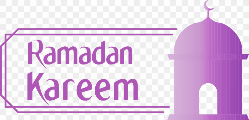 Violet Purple Text Pink Font, PNG, 3000x1452px, Ramadan Mubarak, Line, Logo, Magenta, Paint Download Free