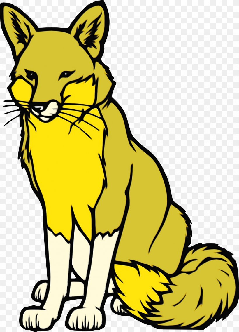 Yellow Line Art Tail Clip Art Whiskers, PNG, 923x1280px, Watercolor, Line Art, Paint, Snout, Tail Download Free