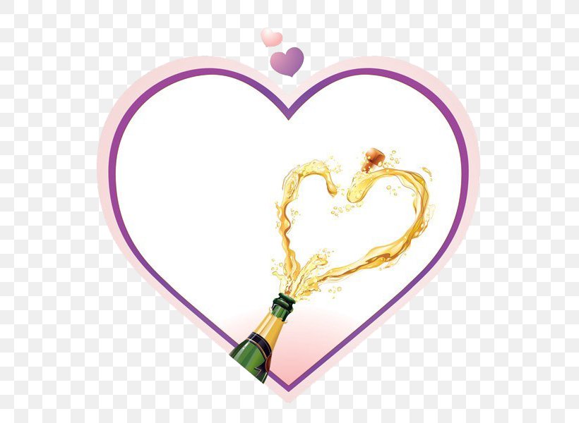 Champagne Glass Heart, PNG, 600x600px, Watercolor, Cartoon, Flower, Frame, Heart Download Free