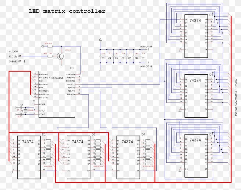 Light-emitting Diode Dot-matrix Display Shift Register Dot Matrix Arduino, PNG, 1454x1144px, Lightemitting Diode, Arduino, Area, Atmel Avr, Diagram Download Free