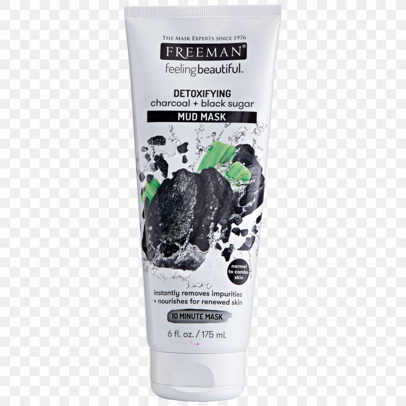 Freeman Feeling Beautiful Charcoal & Black Sugar Polishing Mask Freeman Feeling Beautiful Charcoal & Black Sugar Mud Mask Cosmetics, PNG, 1500x1500px, Mask, Body Wash, Charcoal, Clay, Cleanser Download Free