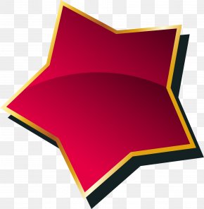 Hand Painted Red Star - Drawing Star PNG