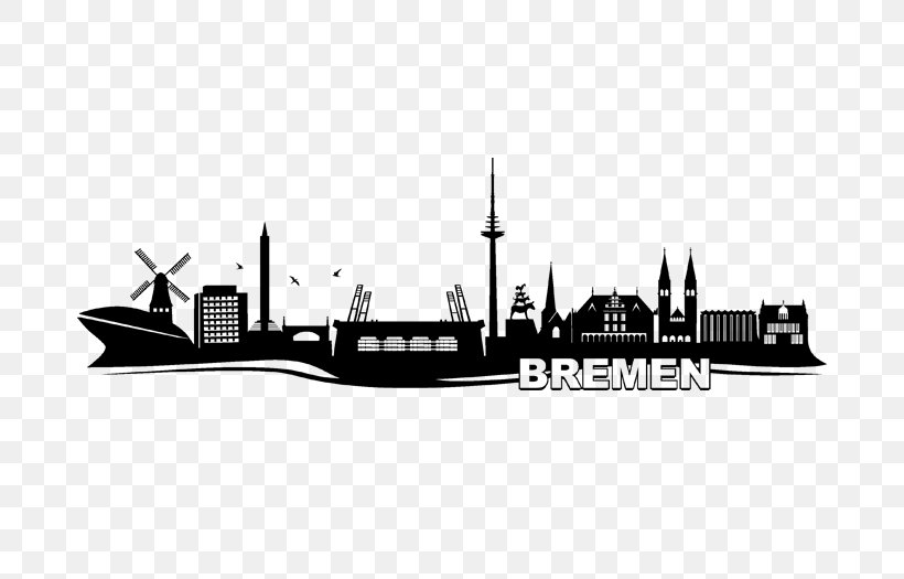 SV Werder Bremen Wall Decal Sticker Ingrain Wallpaper, PNG, 700x525px, Bremen, Black And White, Brand, City, Clock Download Free