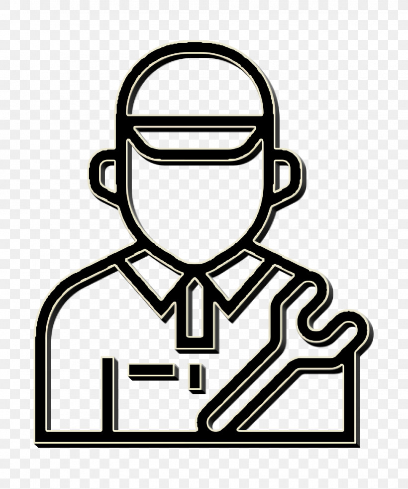 Jobs And Occupations Icon Mechanic Icon Repair Icon, PNG, 972x1164px, Jobs And Occupations Icon, Coloring Book, Football Fan Accessory, Line, Line Art Download Free