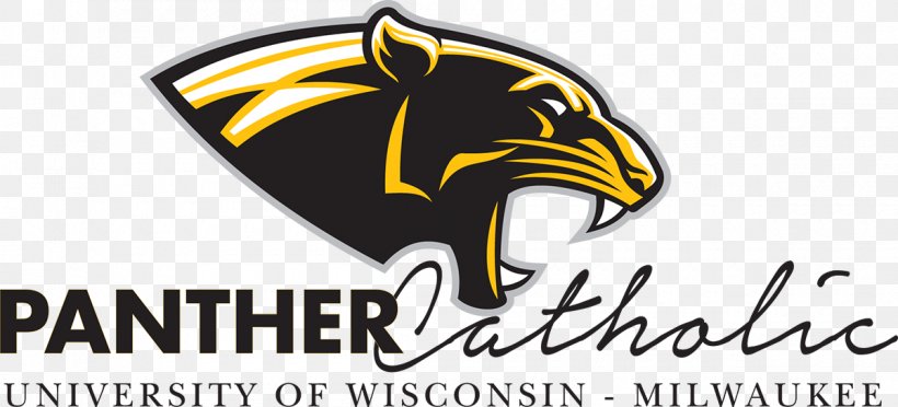 Panther Catholic Center Milwaukee Panthers Women's Basketball UWM Panther Athletics Logo Information, PNG, 1200x545px, Logo, Brand, Building, Headgear, Information Download Free