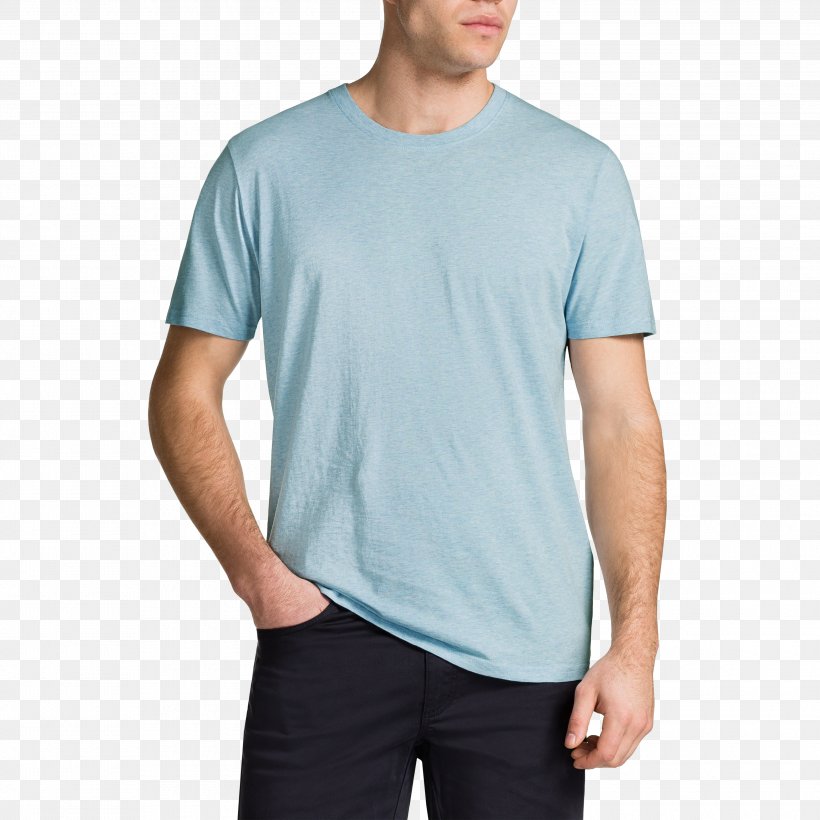 T-shirt Sleeve Neck Textile, PNG, 3000x3000px, Tshirt, Active Shirt, Aqua, Blue, Electric Blue Download Free