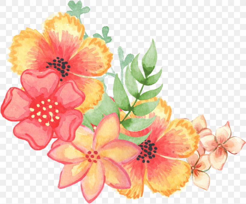 Floral Design Watercolor Painting Flower, PNG, 866x720px, Floral Design, Art, Blossom, Canvas, Cut Flowers Download Free