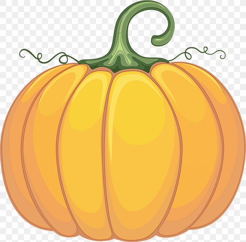 Pumpkin, PNG, 3000x2950px, Watercolor, Calabaza, Cucurbita, Fruit, Natural Foods Download Free