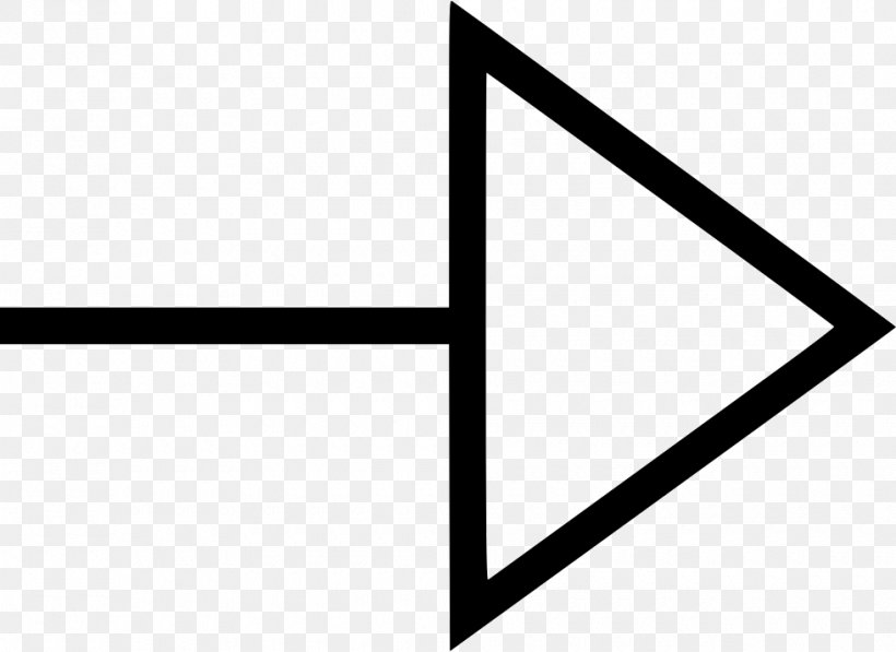 Right Triangle Arrow Point, PNG, 980x714px, Triangle, Area, Black, Black And White, Monochrome Download Free