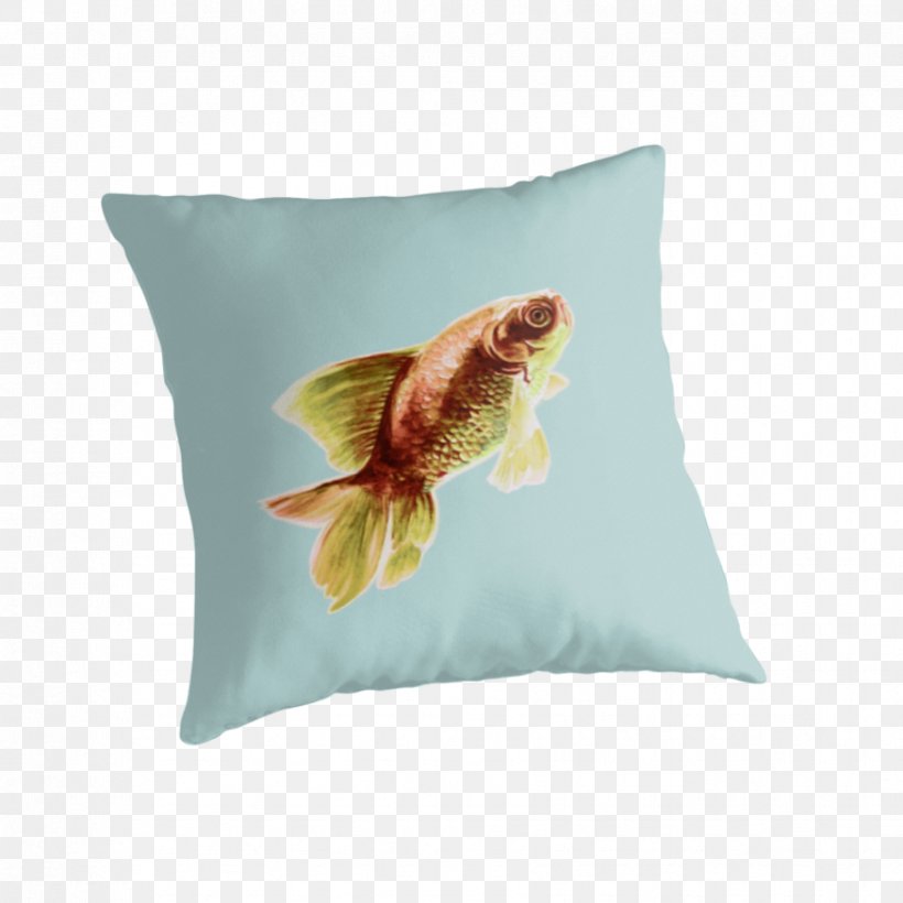 Throw Pillows Cushion Spoonflower Blue, PNG, 875x875px, Throw Pillows, Blue, Cushion, Goldfish, Pillow Download Free