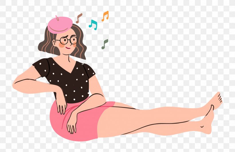 Relaxing Lady Woman, PNG, 2500x1620px, Relaxing, Abdomen, Cartoon, Girl, Joint Download Free