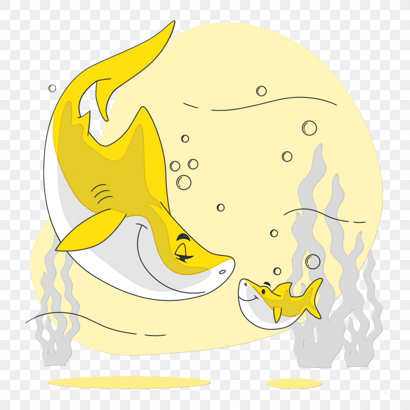 Cartoon Yellow Meter Line Fish, PNG, 2000x2000px, Happy Family Day, Biology, Cartoon, Family Day, Fish Download Free