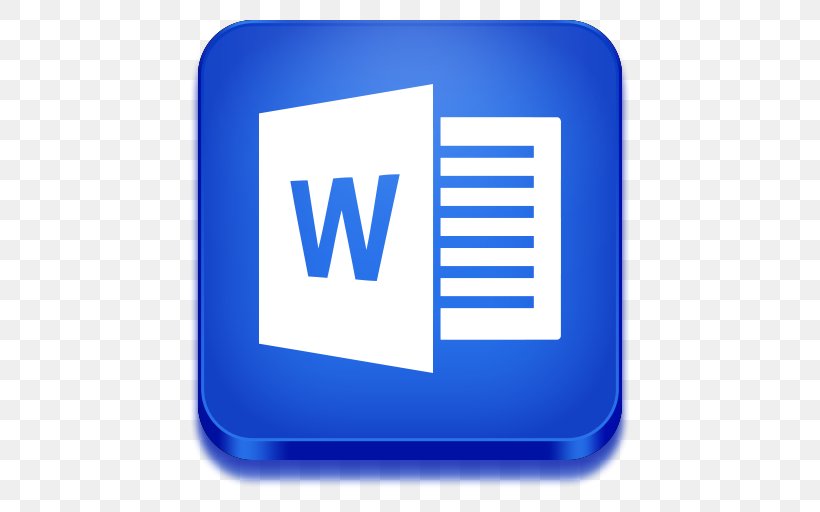 Microsoft Word Microsoft Office Microsoft Corporation, PNG, 512x512px, Microsoft Word, Area, Blue, Brand, Communication Download Free