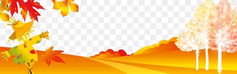 Orange, PNG, 2000x626px, Autumn, Autumn Banner, Landscape, Orange, Plant Download Free